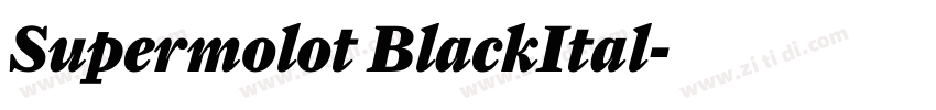 Supermolot BlackItal字体转换